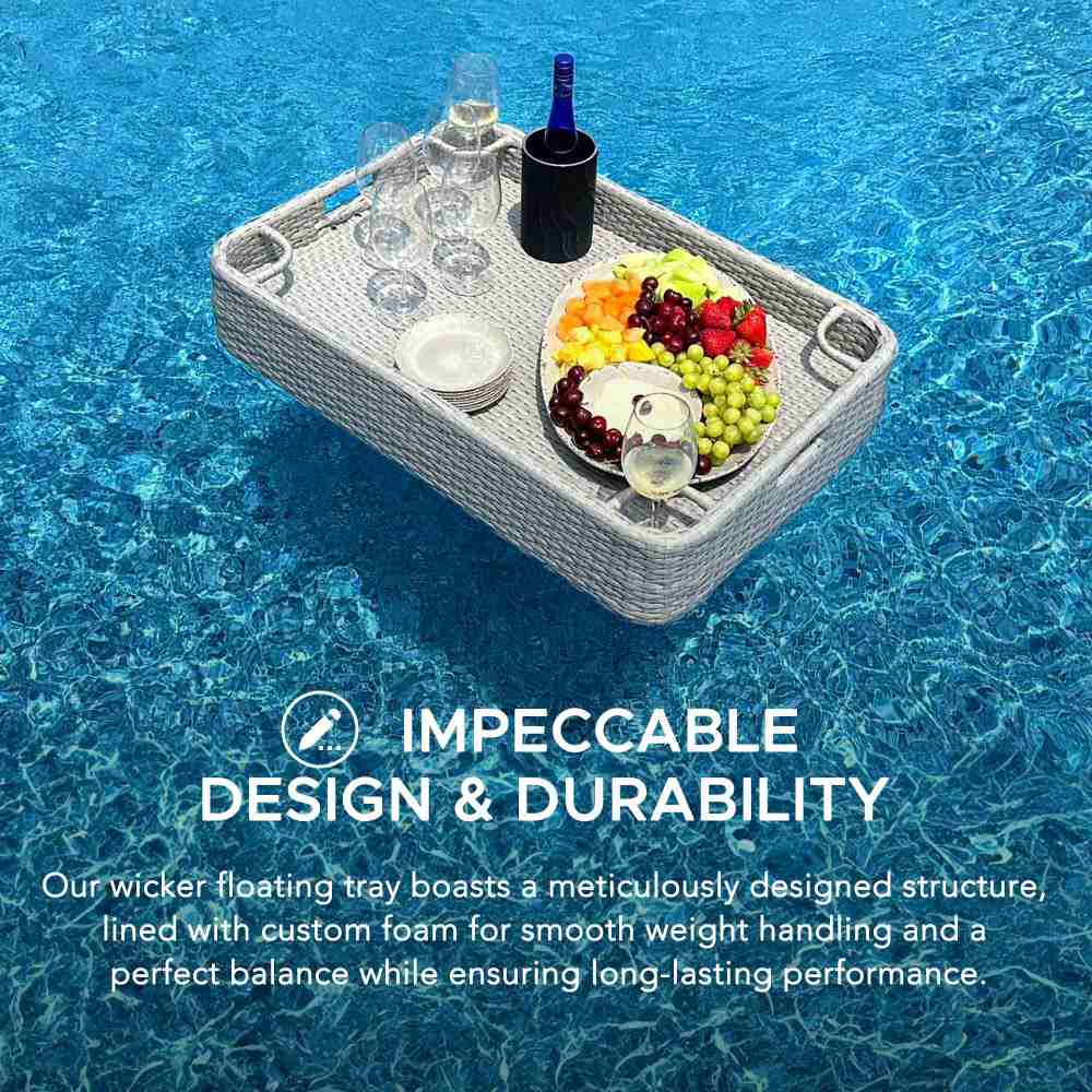 Aquasis Floating Pool Service Tray 36" x 24" - Harbor Gray - Image 6