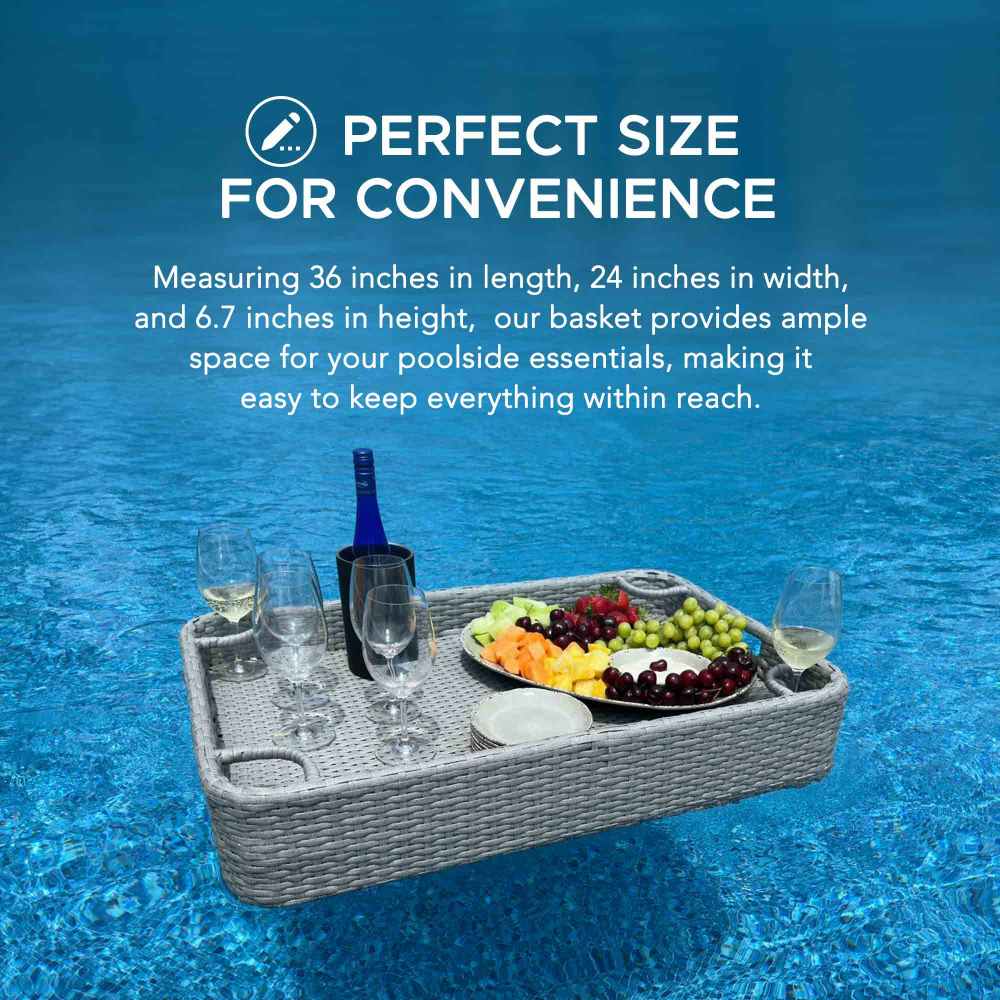Aquasis Floating Pool Service Tray 36" x 24" - Harbor Gray - Image 7