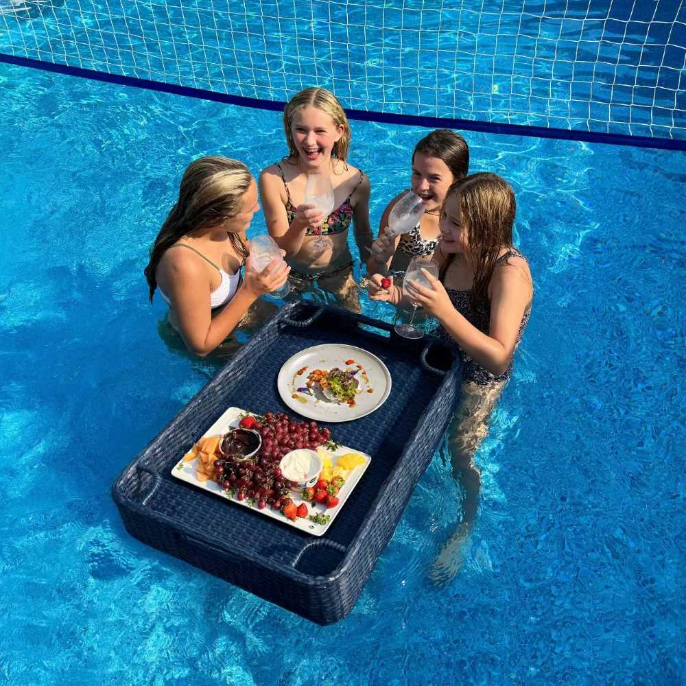 Aquasis Floating Pool Service Tray 36" x 24" - Deep Navy - Image 2