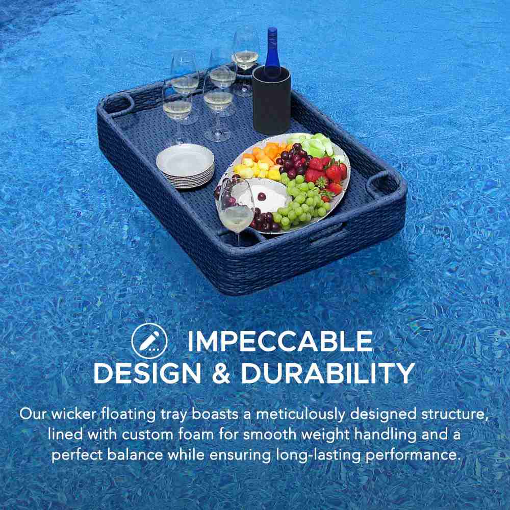 Aquasis Floating Pool Service Tray 36" x 24" - Deep Navy - Image 6