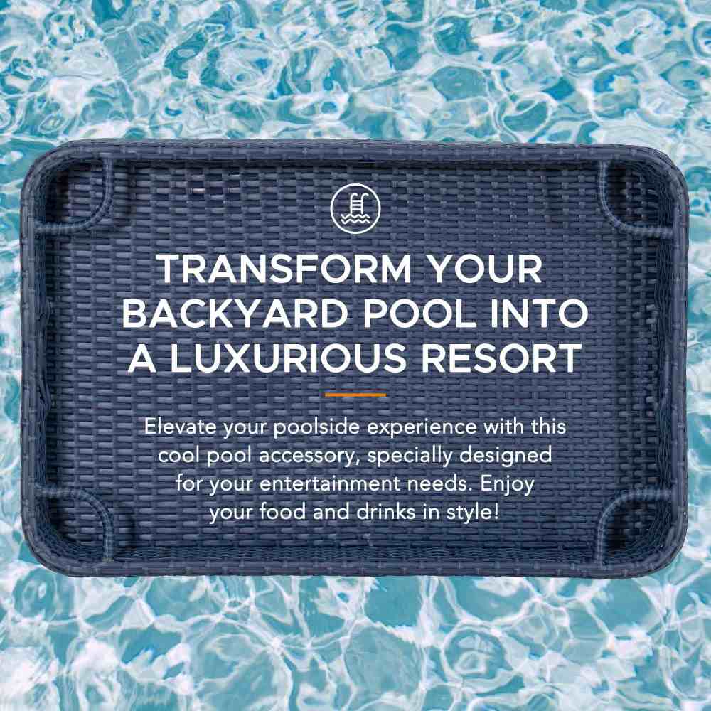 Aquasis Floating Pool Service Tray 36" x 24" - Deep Navy - Image 8