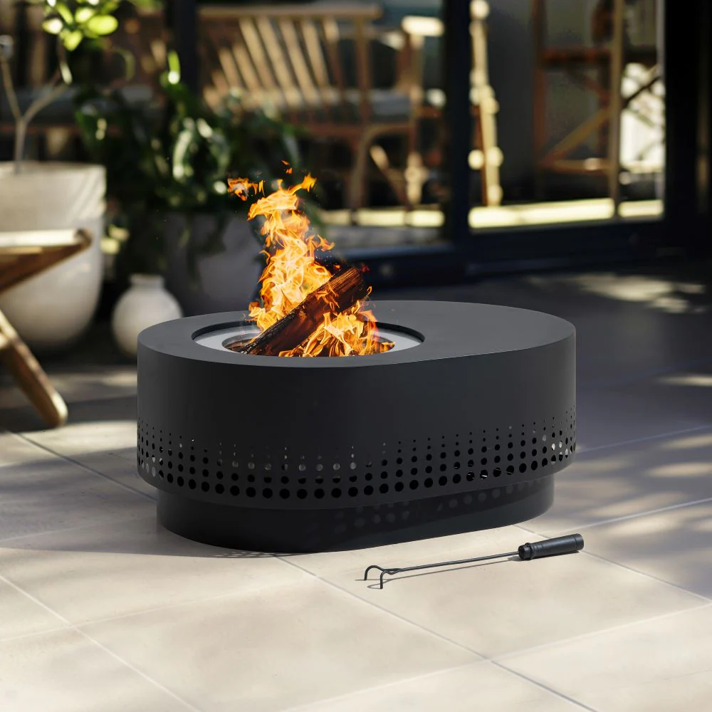 Vulcan Round Stainless Steel Smokeless Fire Pit 38"