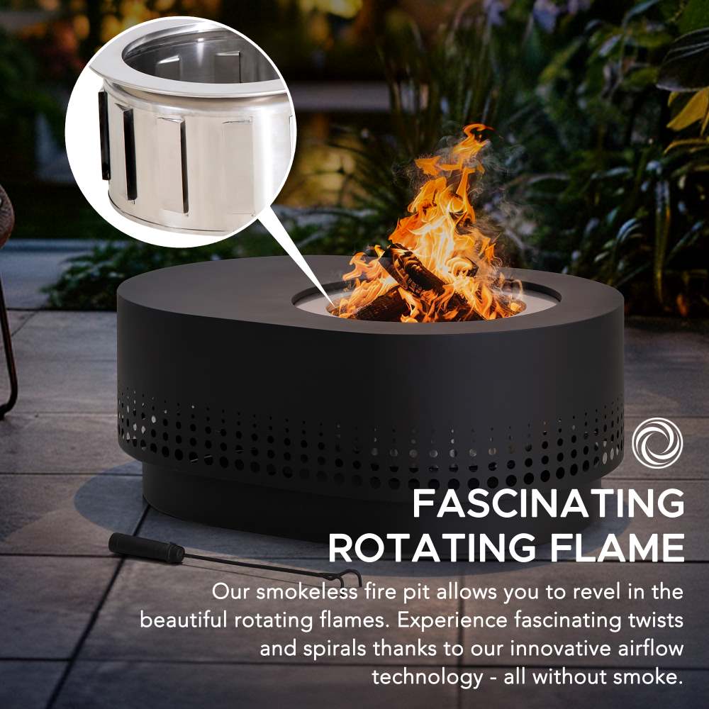 Vulcan Round Stainless Steel Smokeless Fire Pit 38" - Image 5