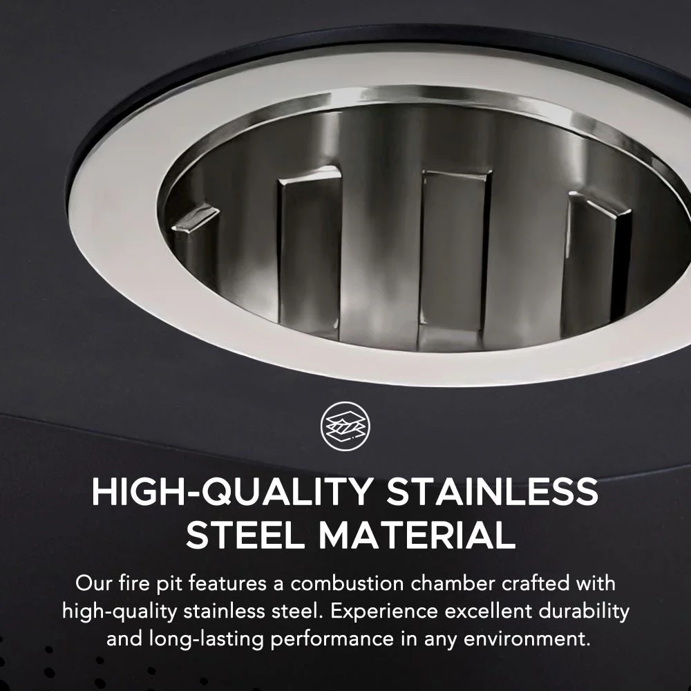 Vulcan Round Stainless Steel Smokeless Fire Pit 38" - Image 6