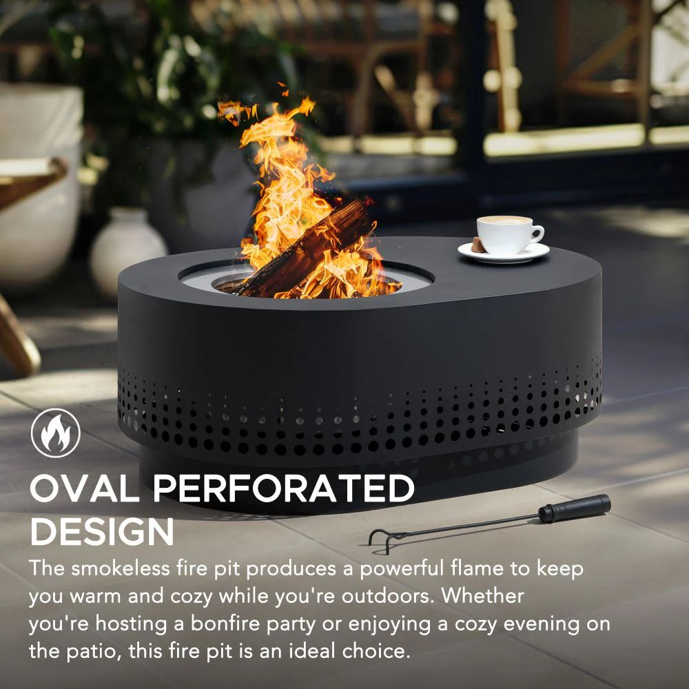 Vulcan Round Stainless Steel Smokeless Fire Pit 38" - Image 7