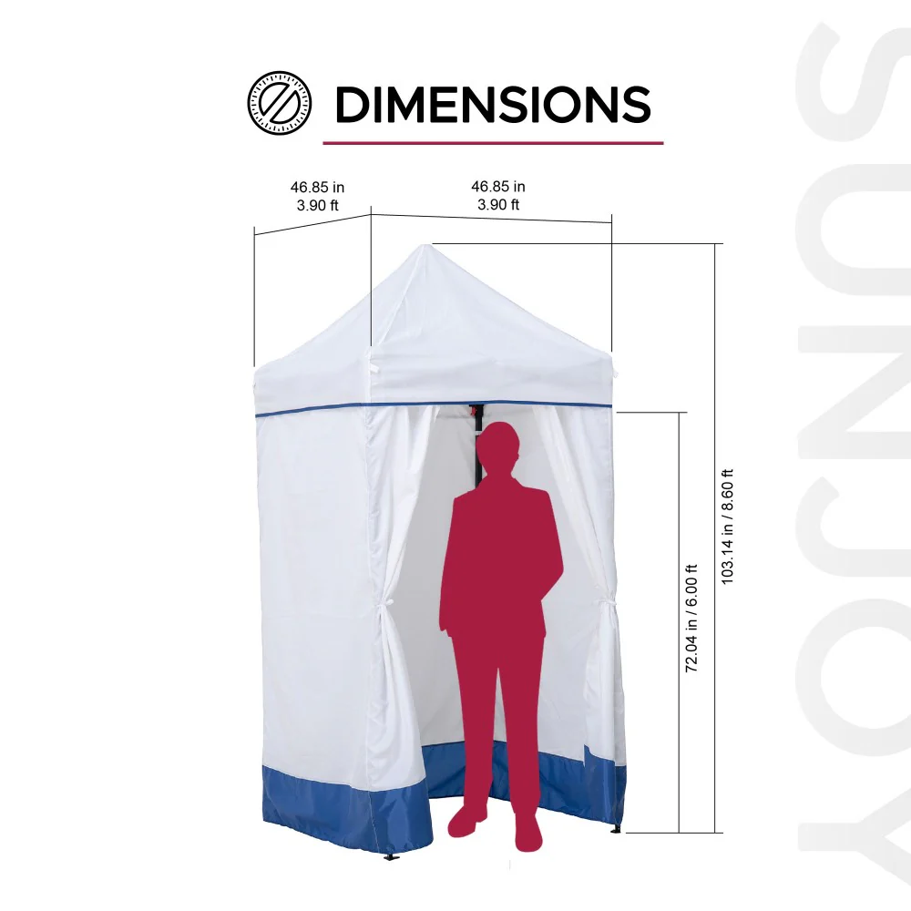 Solis Cabana Instant Gazebo 4' x 4' - Navy - Image 3
