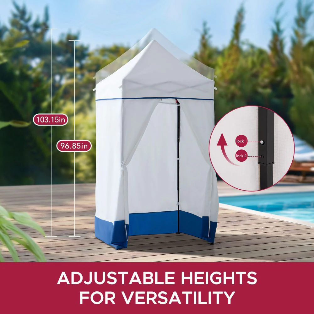 Solis Cabana Instant Gazebo 4' x 4' - Navy - Image 4