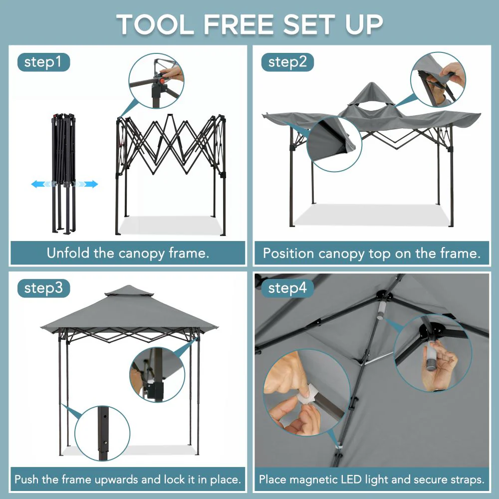 Nomad Portable Grill Station - Gray, 8x5 - Image 5