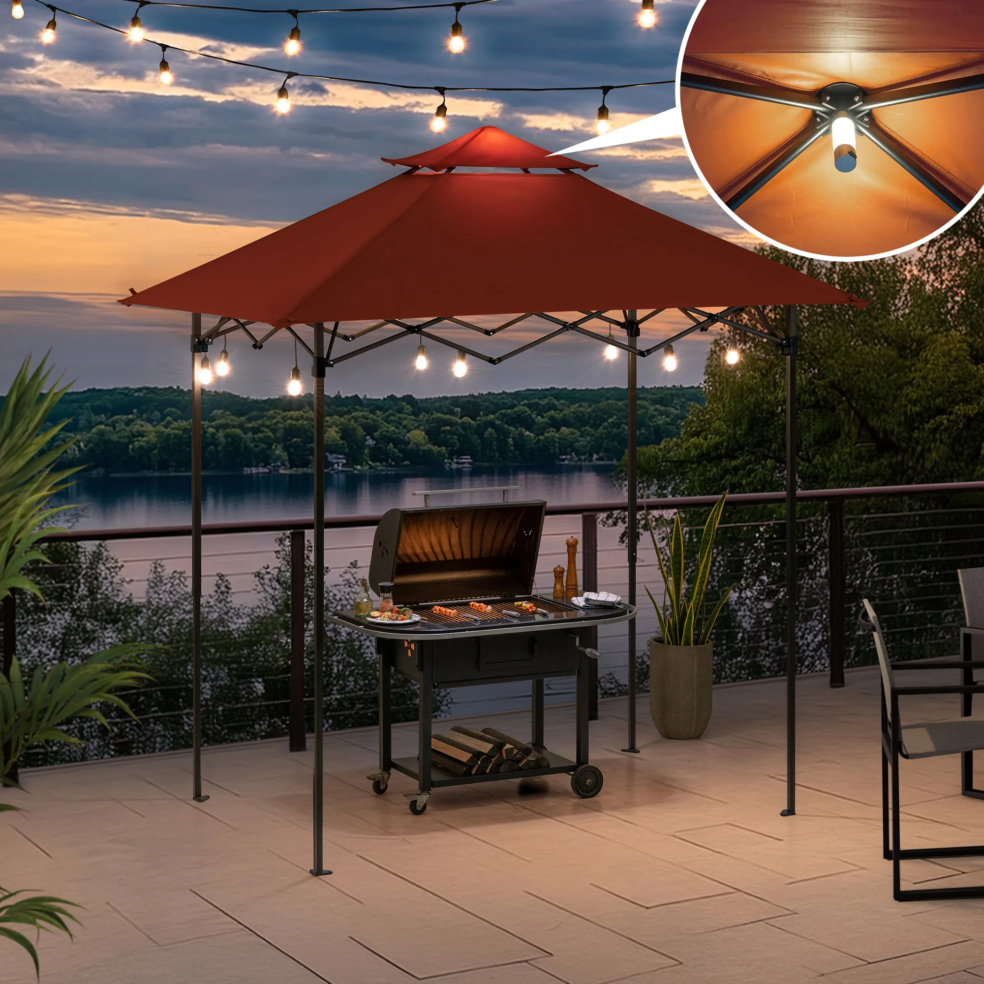 Nomad Portable Grill Station - Red, 8x5 - Image 2