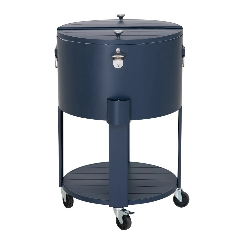 Oasis Rolling Patio Ice Chest Cart 60 Qt - Cobalt Blue - Image 11