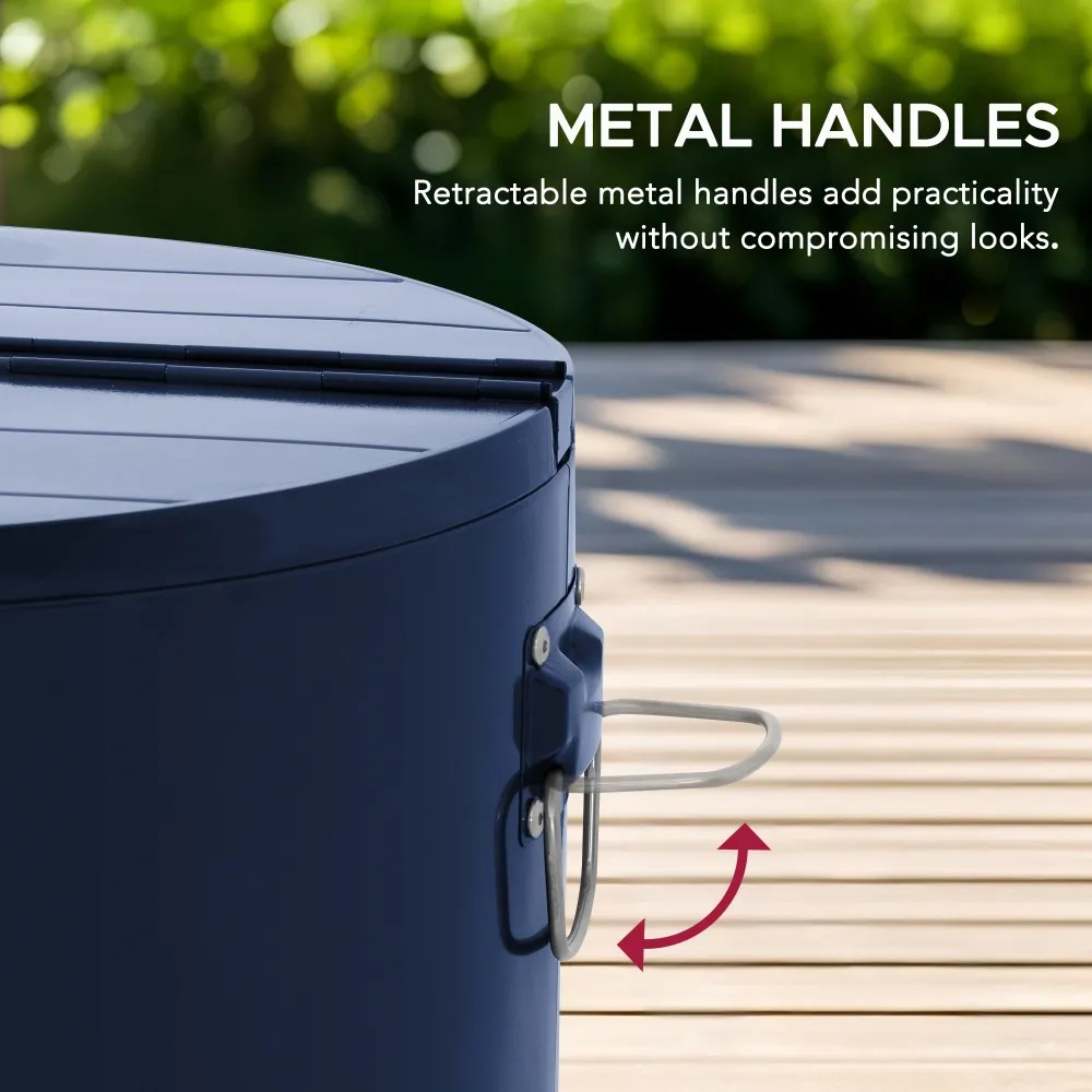 Oasis Rolling Patio Ice Chest Cart 60 Qt - Cobalt Blue - Image 9