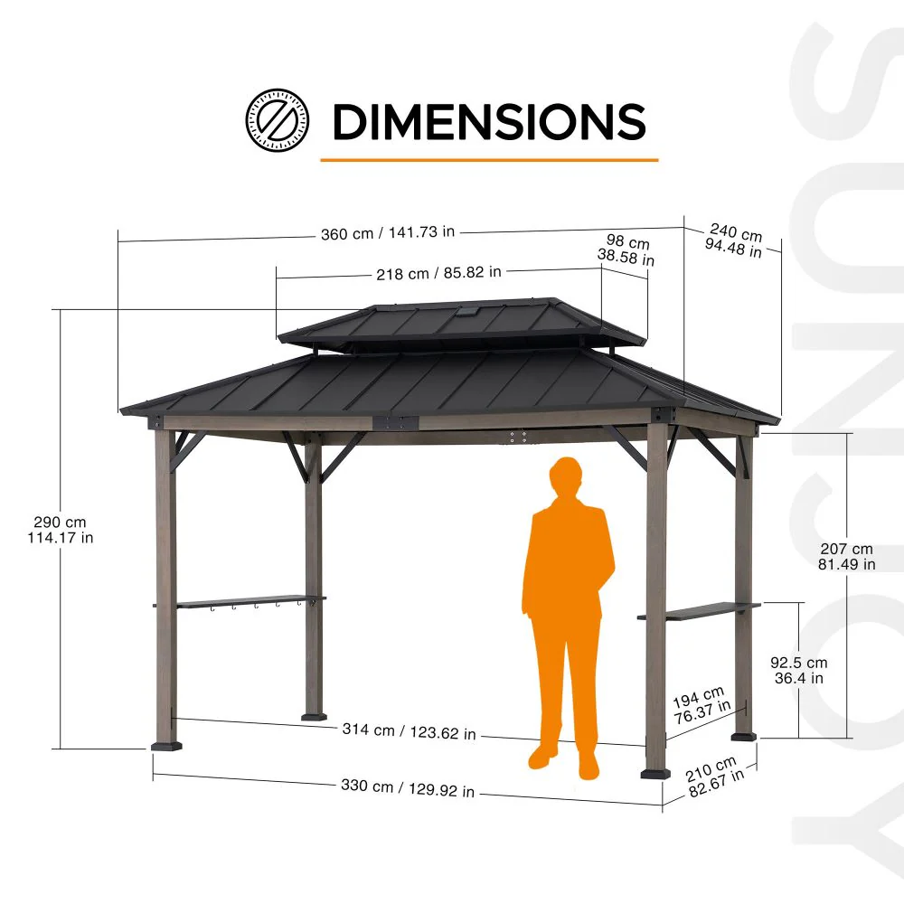 Pro-Grill Timber Solar Station - Brown, 8x12 - Image 4