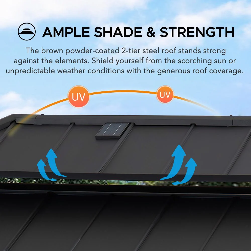 Pro-Grill Timber Solar Station - Brown, 8x12 - Image 9