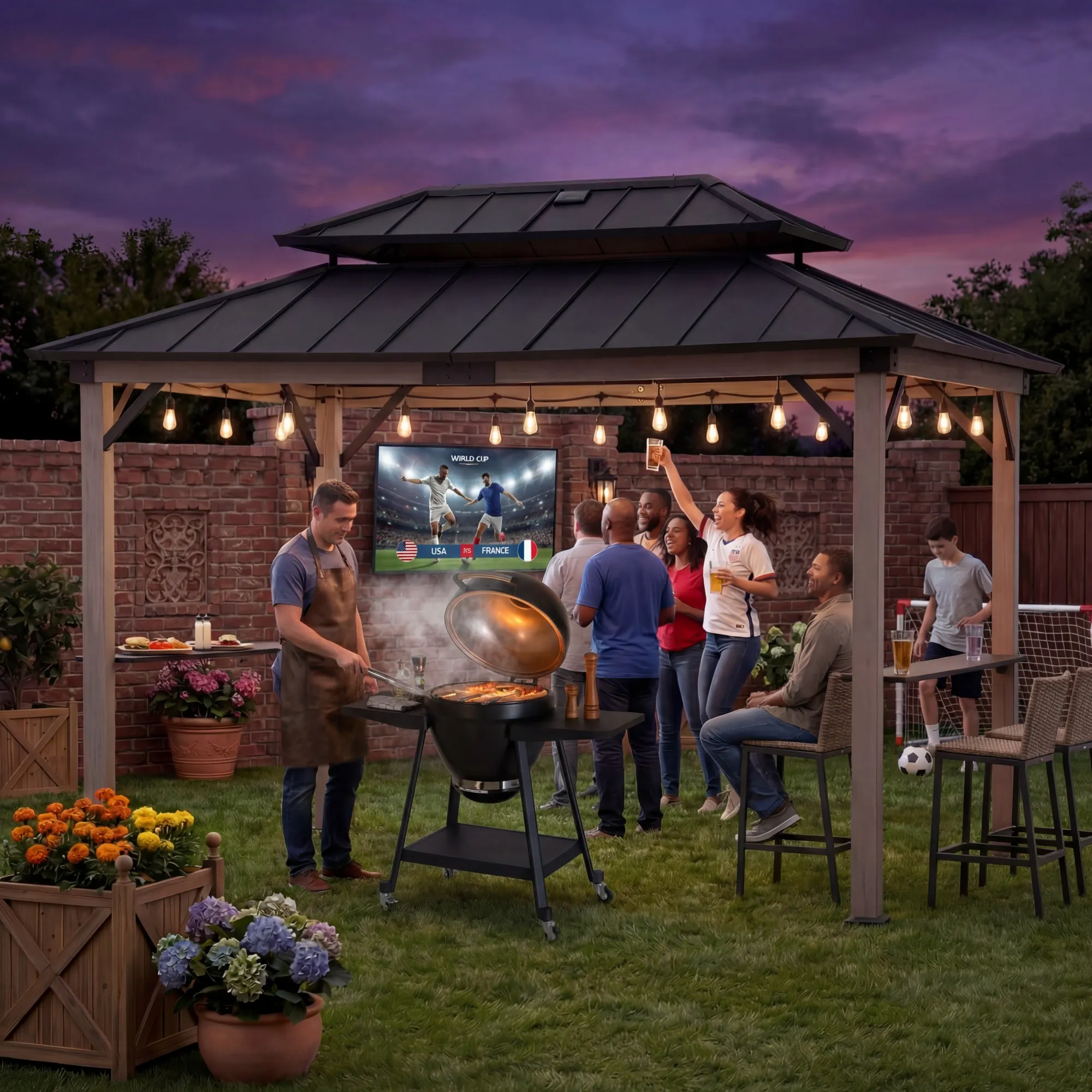 Pro-Grill Timber Solar Station - Black, 8x12