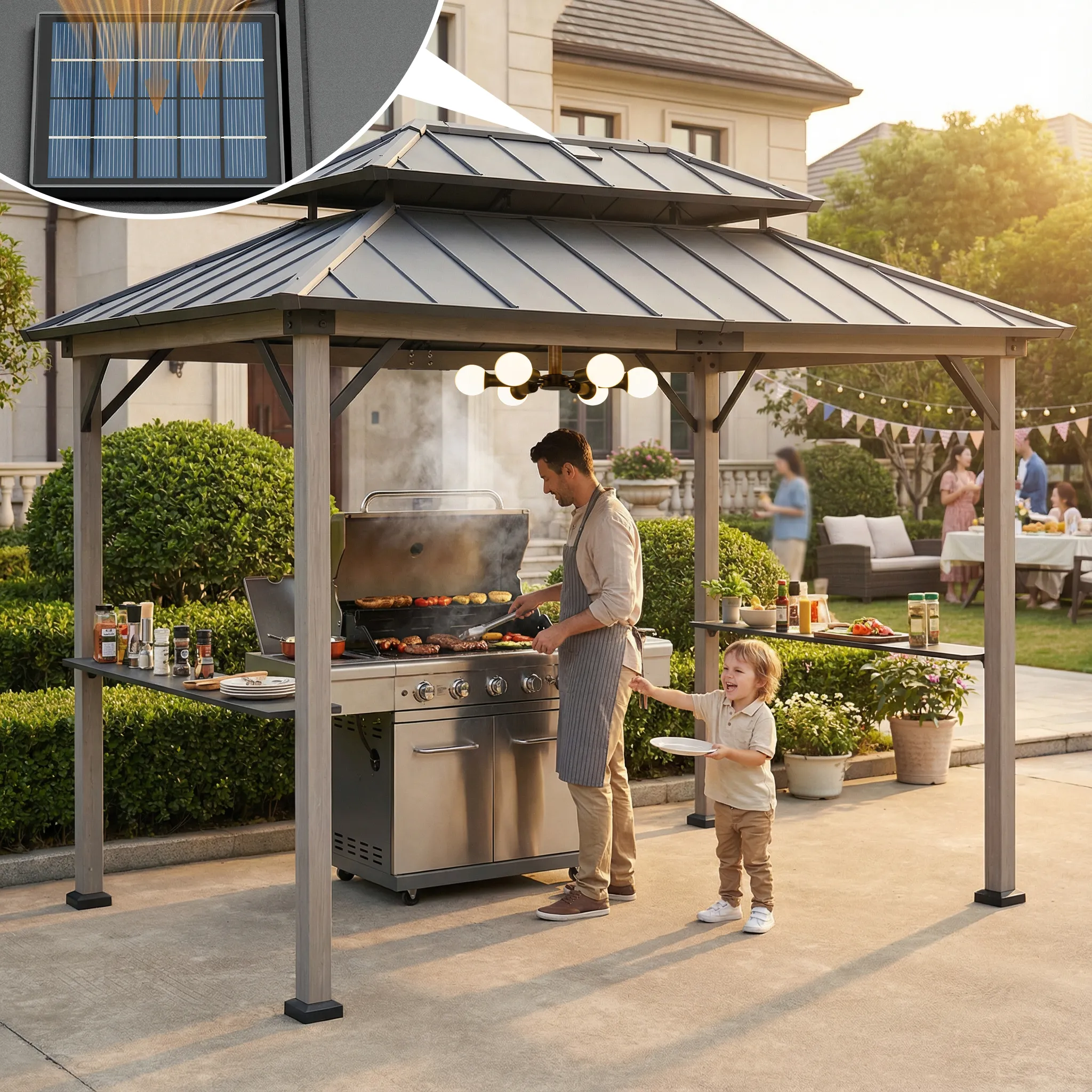 Pro-Grill Timber Solar Station - Black, 8x12 - Image 2