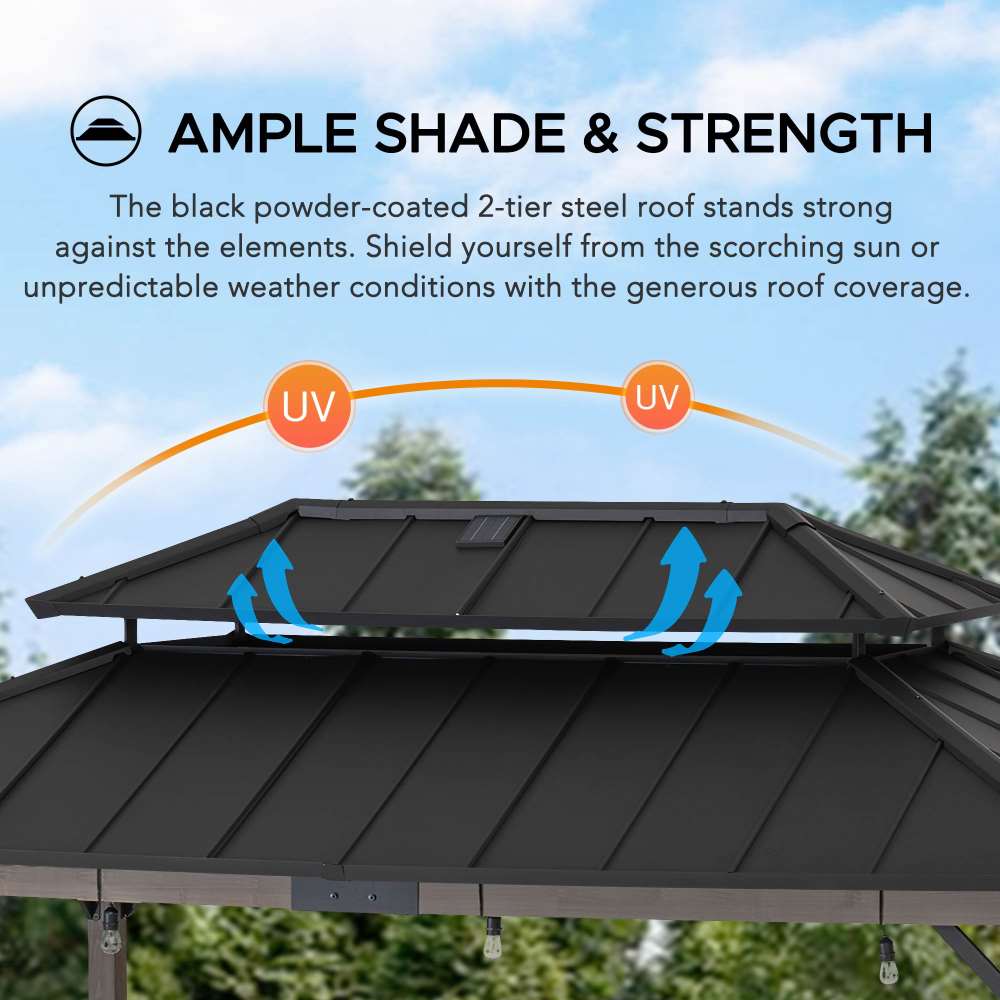 Pro-Grill Timber Solar Station - Black, 8x12 - Image 7
