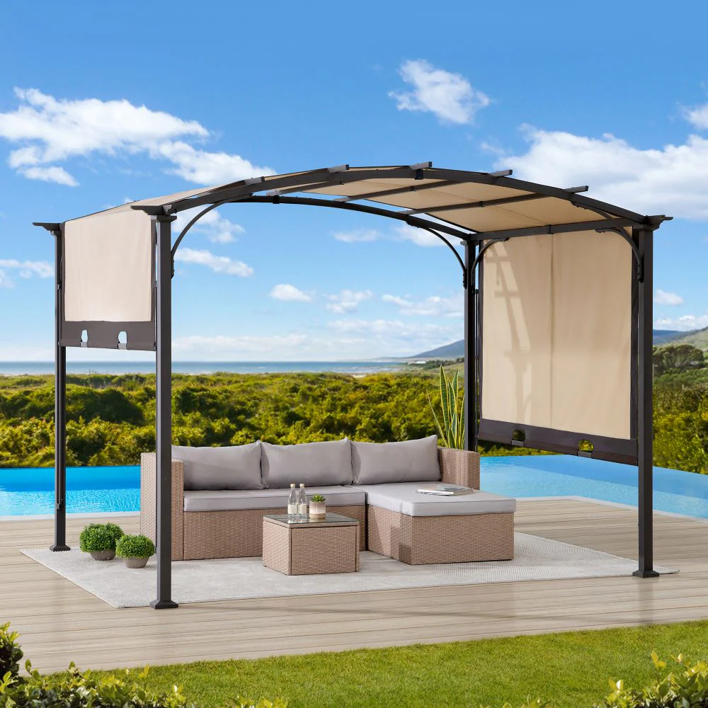 Arcadia Adjustable Arched Pergola, 9x11 - Image 14