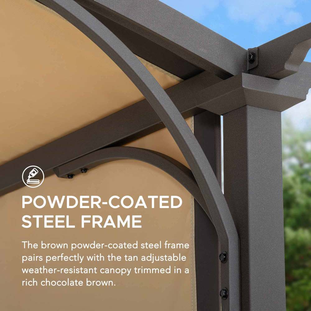 Arcadia Adjustable Arched Pergola, 9x11 - Image 7