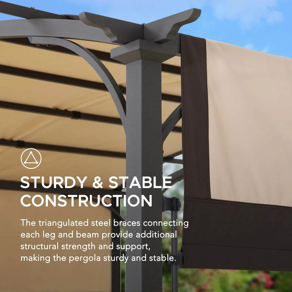 Arcadia Adjustable Arched Pergola, 9x11 - Image 8