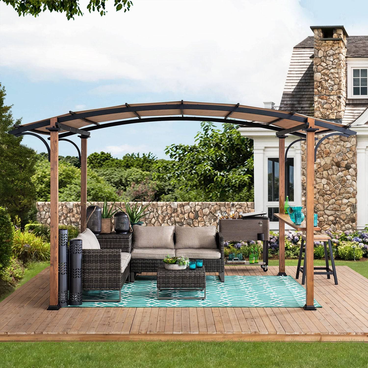 Arcadia Arched Canopy Pergola, 9x13 - Image 13