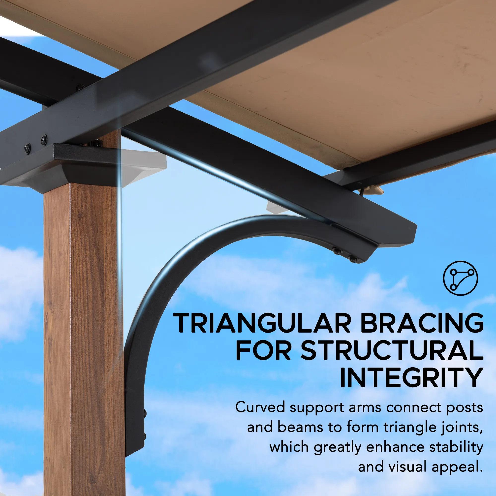 Arcadia Arched Canopy Pergola, 9x13 - Image 6