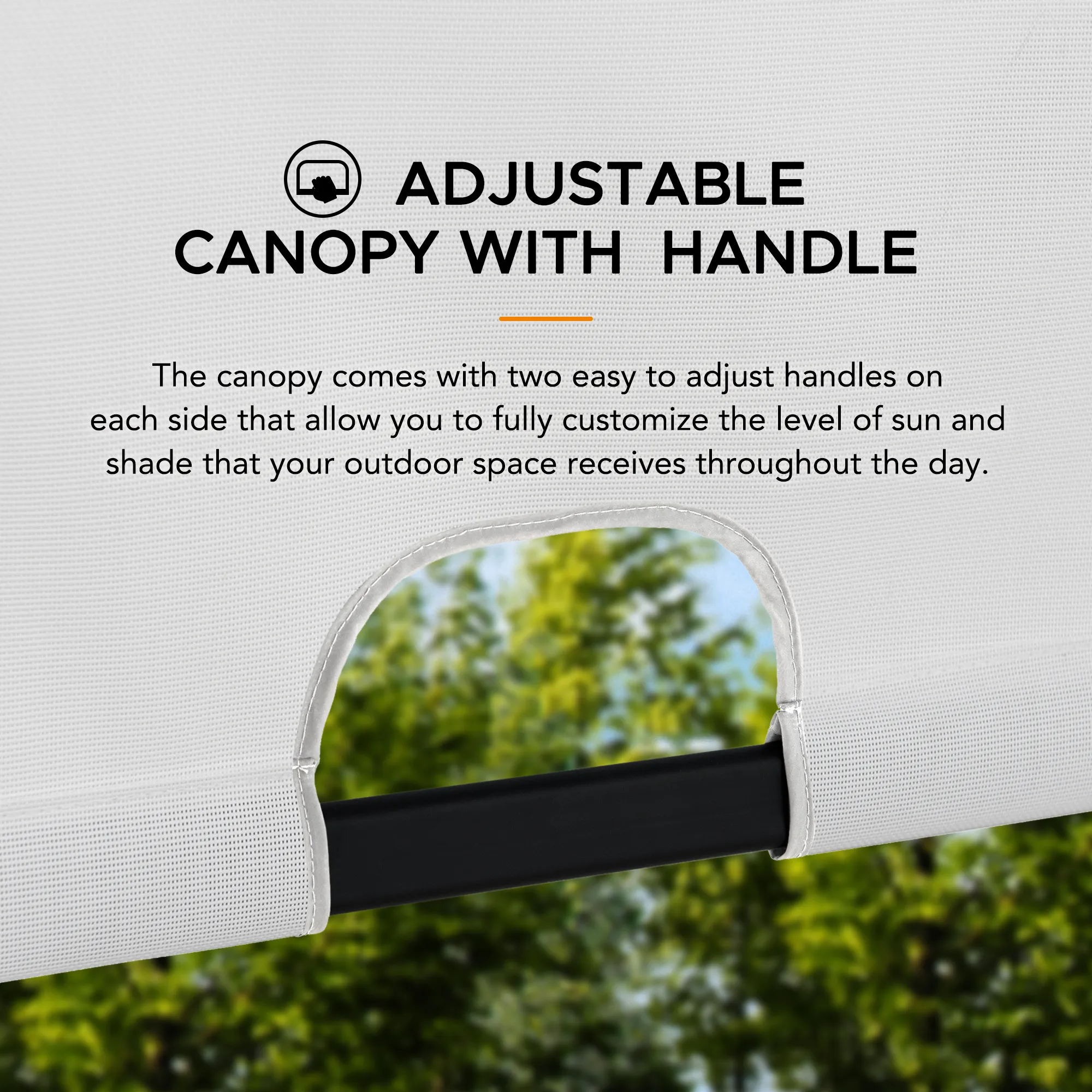 Palladio Adjustable Canopy Metal Pergola 9' x 9' - White - Image 9
