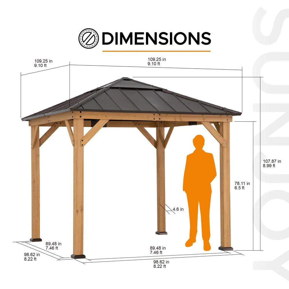 Antrim Skylight Cedar Gazebo, 9x9 - Image 3