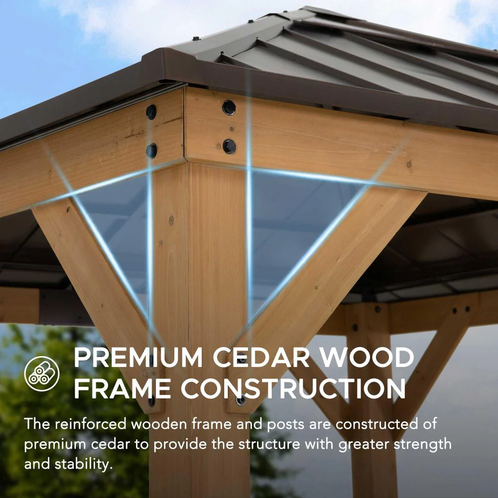 Antrim Skylight Cedar Gazebo, 9x9 - Image 6