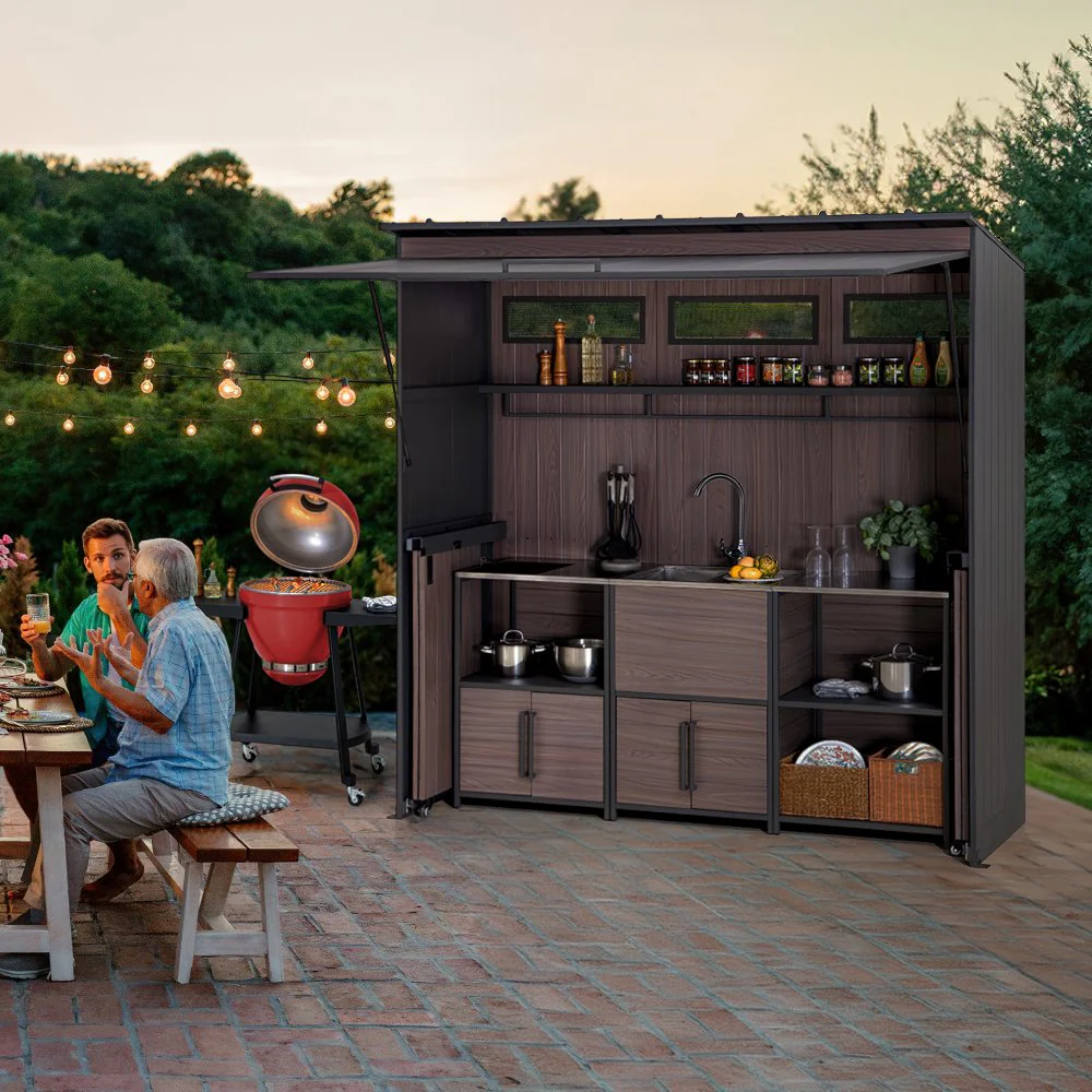 Fortis Compact Outdoor Kitchen Utility Shed 7' x 3' - Image 10