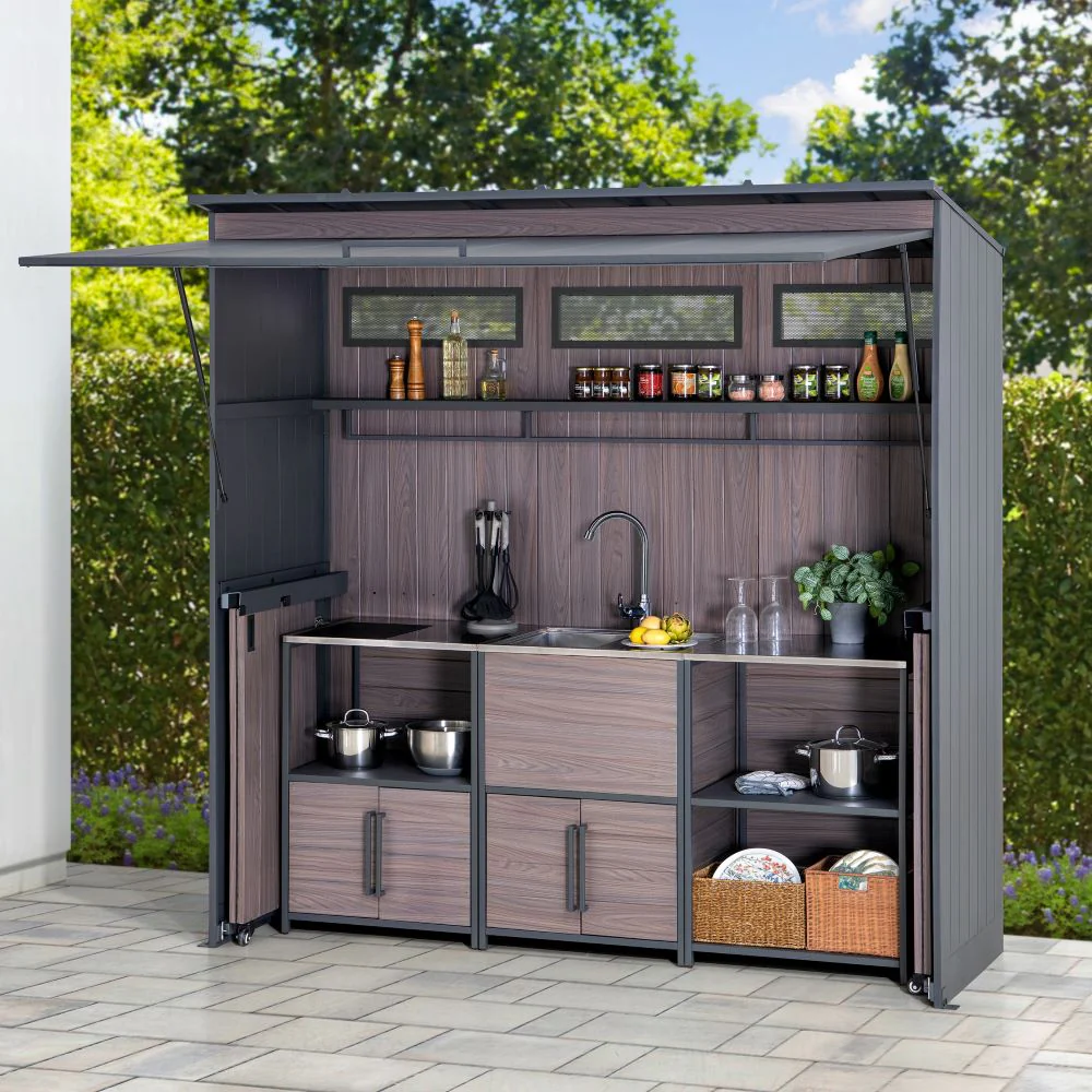 Fortis Compact Outdoor Kitchen Utility Shed 7' x 3' - Image 12