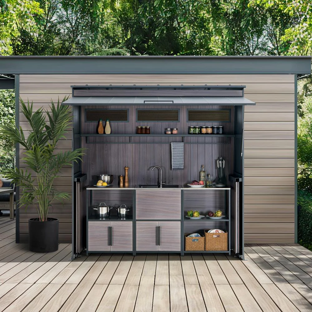 Fortis Compact Outdoor Kitchen Utility Shed 7' x 3' - Image 14