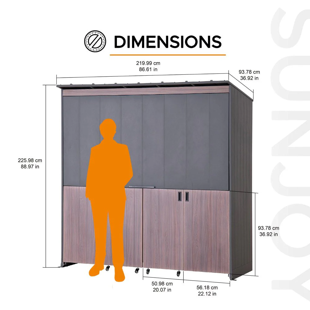 Fortis Compact Outdoor Kitchen Utility Shed 7' x 3' - Image 3