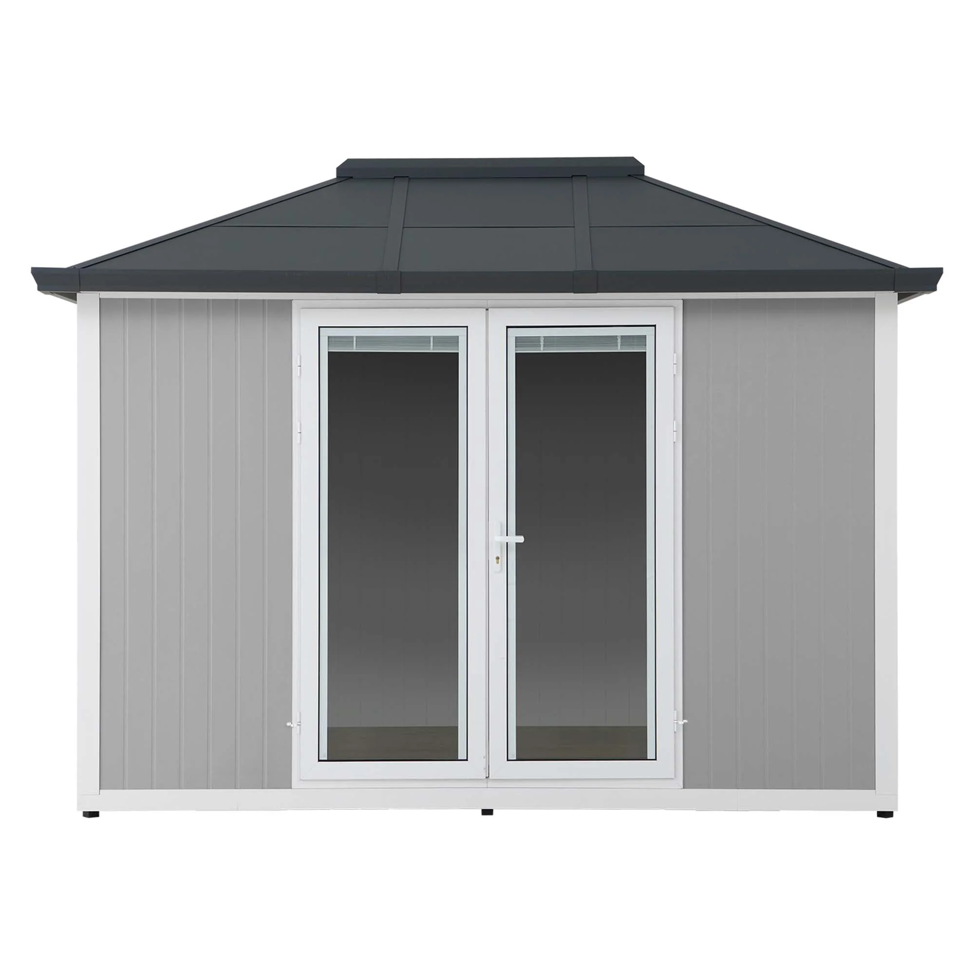 SUNJOY 10 ft. x 12.6 ft. Esquire Beyond Shed - Tan / Gray - Image 16