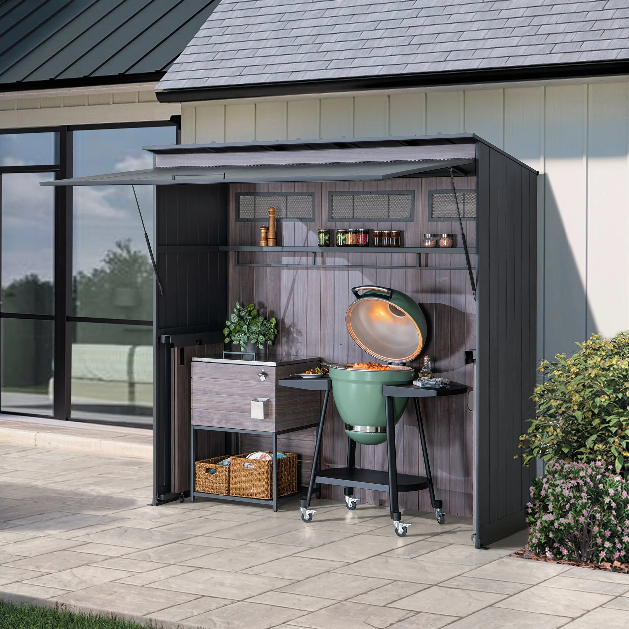 Fortis Compact Outdoor Kitchen Utility Shed 7' x 3' - Image 13