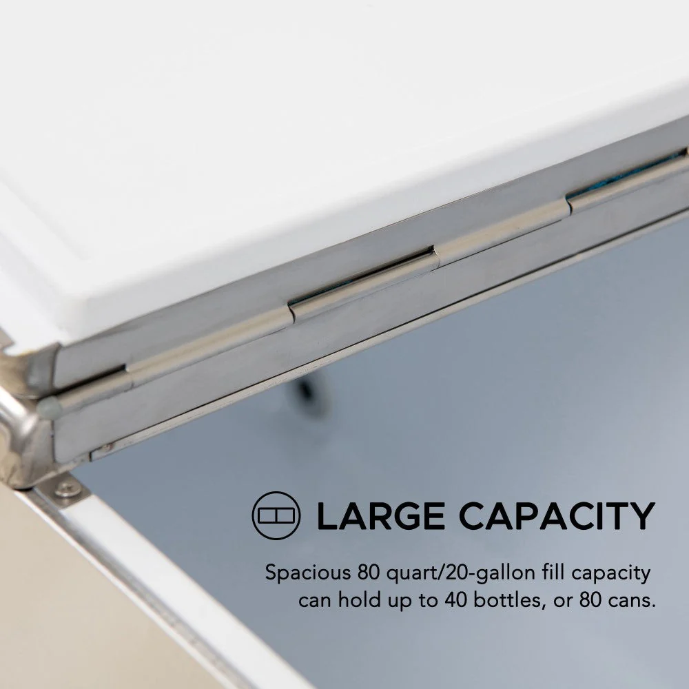 Oasis Stainless Steel Rolling Ice Chest 80 Qt - Image 6