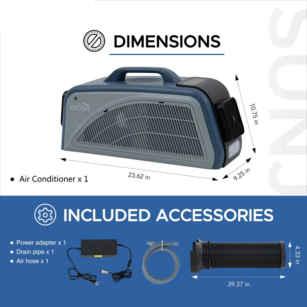 IceCove Portable Air Conditioner - Blue - Image 3