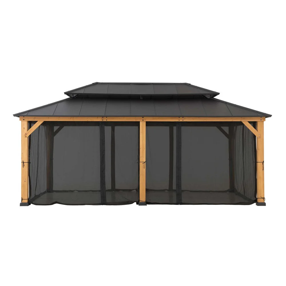 Gazebo Mosquito Netting for 12x20 ft. Wood-Framed Gazebos