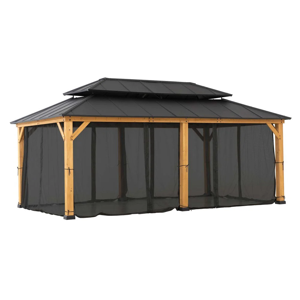 Gazebo Mosquito Netting for 12x20 ft. Wood-Framed Gazebos - Image 2