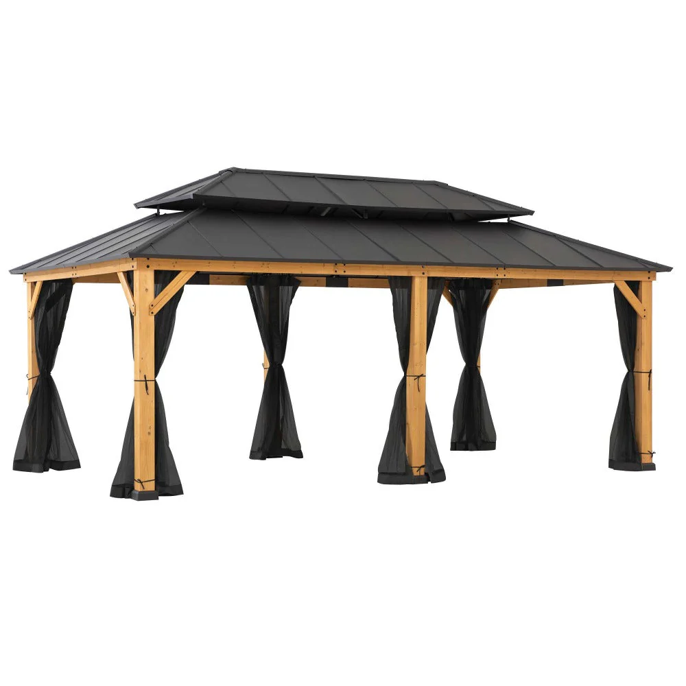Gazebo Mosquito Netting for 12x20 ft. Wood-Framed Gazebos - Image 3