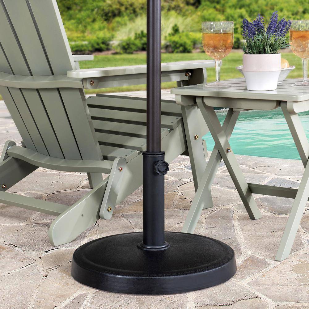 Heavy-Duty Cement-Filled Umbrella Base 30 lbs - Matte Black