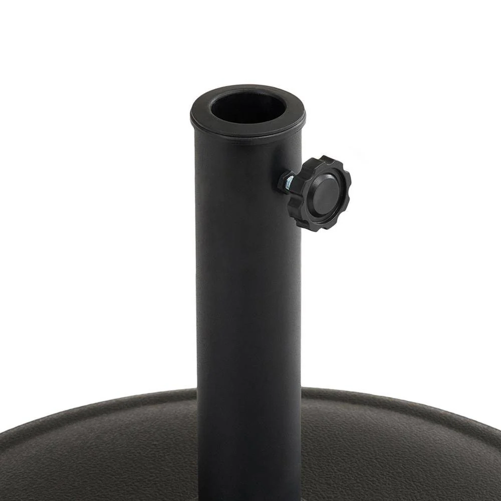 Heavy-Duty Cement-Filled Umbrella Base 30 lbs - Matte Black - Image 3