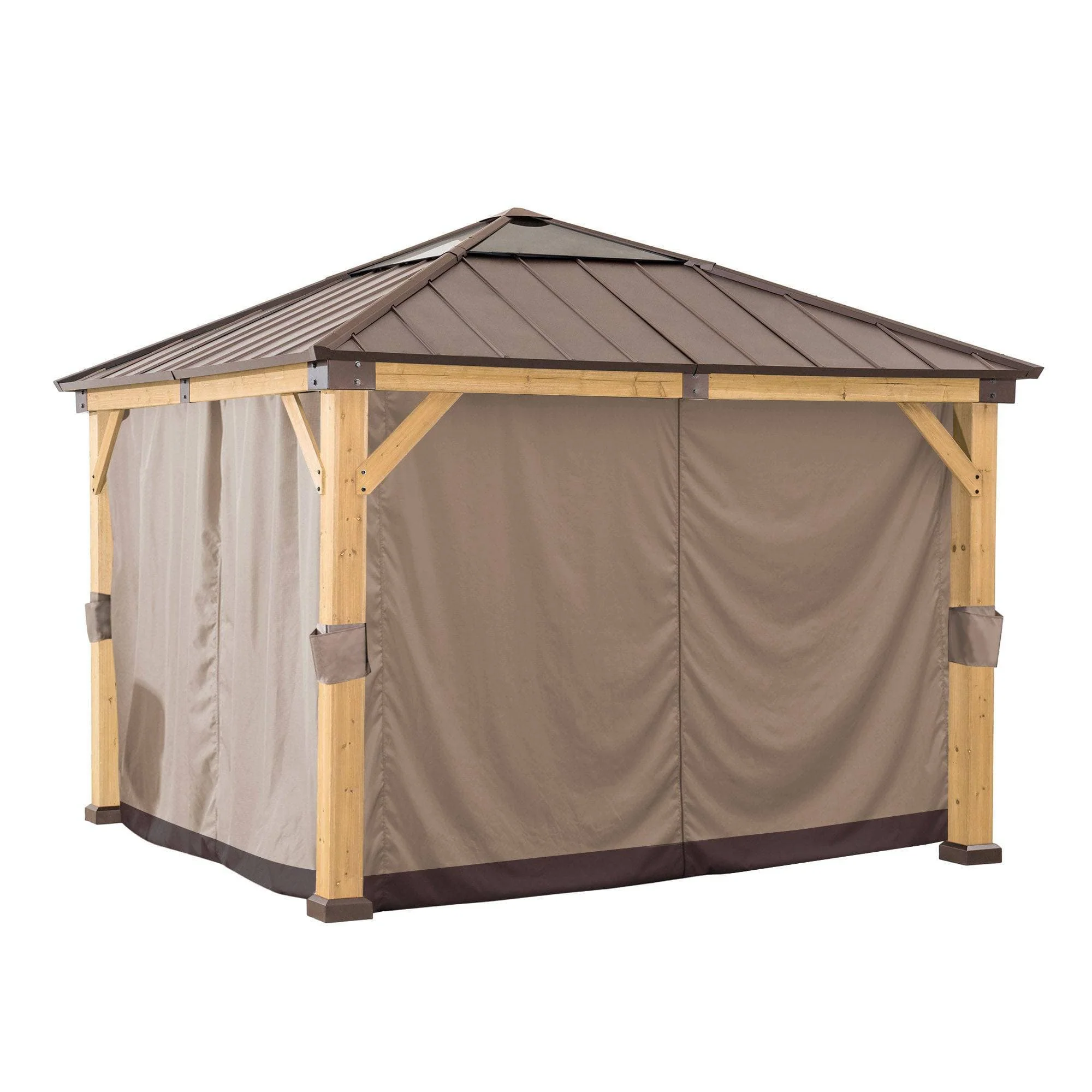 Gazebo Curtains for 11 ft. x 11 ft. Wood-Framed Gazebos - Image 2
