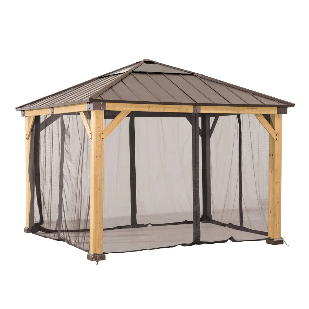 Gazebo Mosquito Netting for 11 ft. x 11 ft. Wood-Framed Gazebos